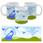 DINOSAUR GIFT MUG PERSONALISED BIRTHDAY, XMAS, SON DAUGHTER BOY GIRL FAMILY