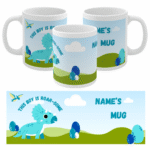 DINOSAUR MUG GIFT PERSONALISED - BIRTHDAY XMAS SON DAUGHTER FAMILY BOY GIRL
