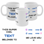 MUG PERSONALISED FATHERS DAY TEXT BIRTHDAY DOG CAT PETS KIDS MOTHERS DAY