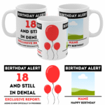 HAPPY BIRTHDAY MUG – SPECIAL AGE NUMBER GIFT – 18 21 30 40 50 – KEEPSAKE - GIFT