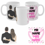 Wedding Gift Mug Personalised – Mr & Mrs – Custom Name Date – Bride Groom