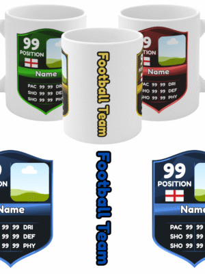 PERSONALISED FOOTBALL FUT MUG - CUSTOM NAME - FIFA GIFT BIRTHDAY FATHERS DAY