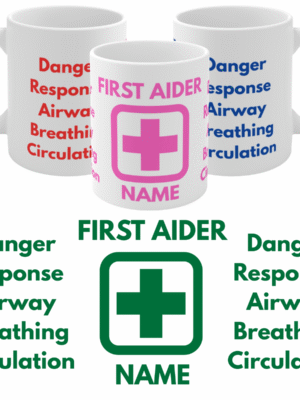 Custom First Aider Mug DRACBC | Add Name | Paramedic Gift | NHS | First Aid Cup