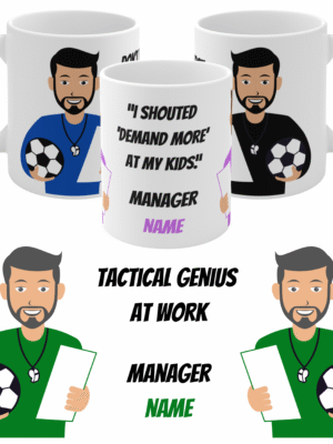 Football Manager Mug – Funny Birthday Gift for Him, Dad, Coach, Football Fan