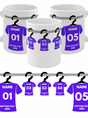 FOOTBALL MUG PERSONALISED GIFT CUSTOM NAME & NUMBER BIRTHDAY FATHERS DAY FAN