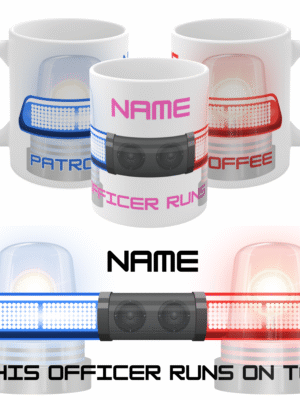 This Officer Runs On Tea Mug - Funny Police Gift - Police Officer Tea Cup