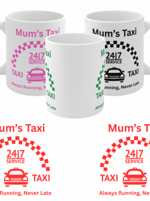 Taxi Service Mug – Never Late – Personalised Gift for Taxi Driver – Custom Mug
