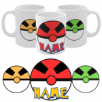 Personalised Pokemon Inspired UNOFFICIAL Mug - Name | Gamer Gift | Birthday Catch Em All Cup Kids