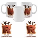 CHRISTMAS - A - Z - INITIAL - REINDEER | Personalised Mug | Gift | His | Hers | Birthday